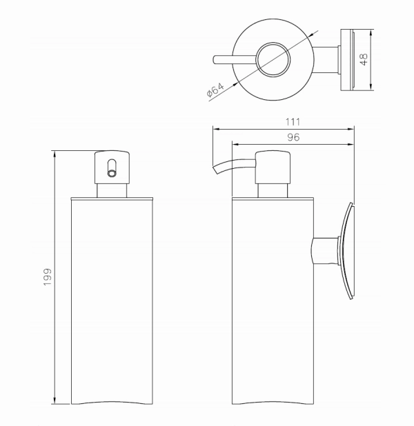 Asi JD Macdonald Soap Dispenser Wall Mount