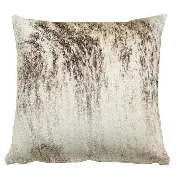 Aspen Grey Brindle Cowhide Pillows