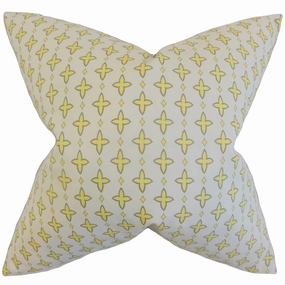Auden Geometric Euro Sham Lemon Gray pillowcases,cotton pillow covers,bed linen