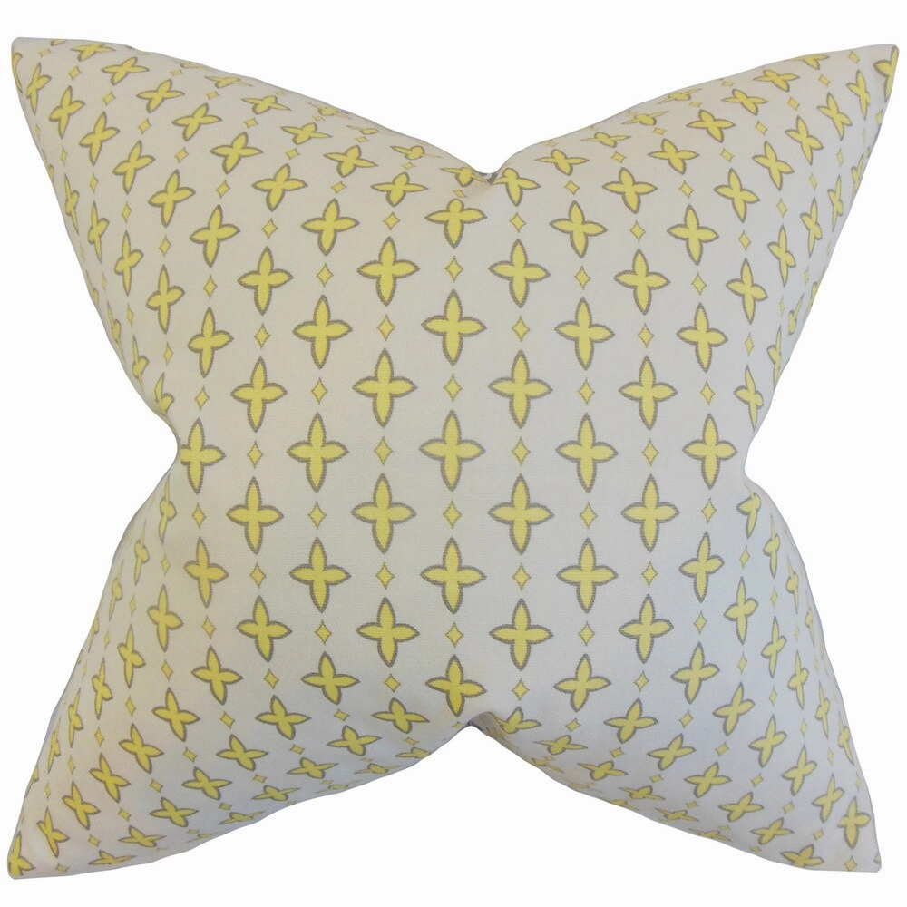Auden Geometric Euro Sham Lemon Gray pillowcases,cotton pillow covers,bed linen