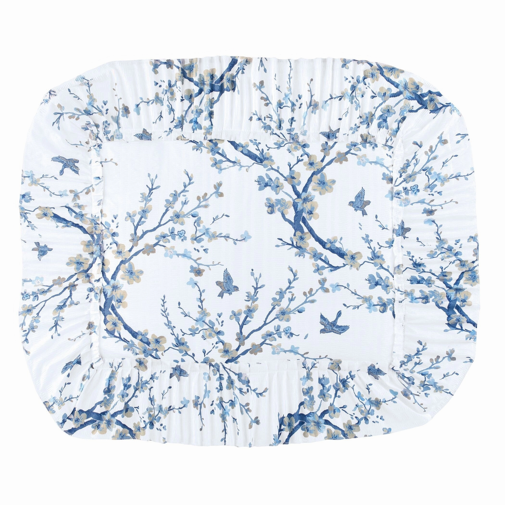 Audrey Blossoms Pliss Ruffled Edge Pillow Sham pillowcases,cotton pillow covers,bed linen