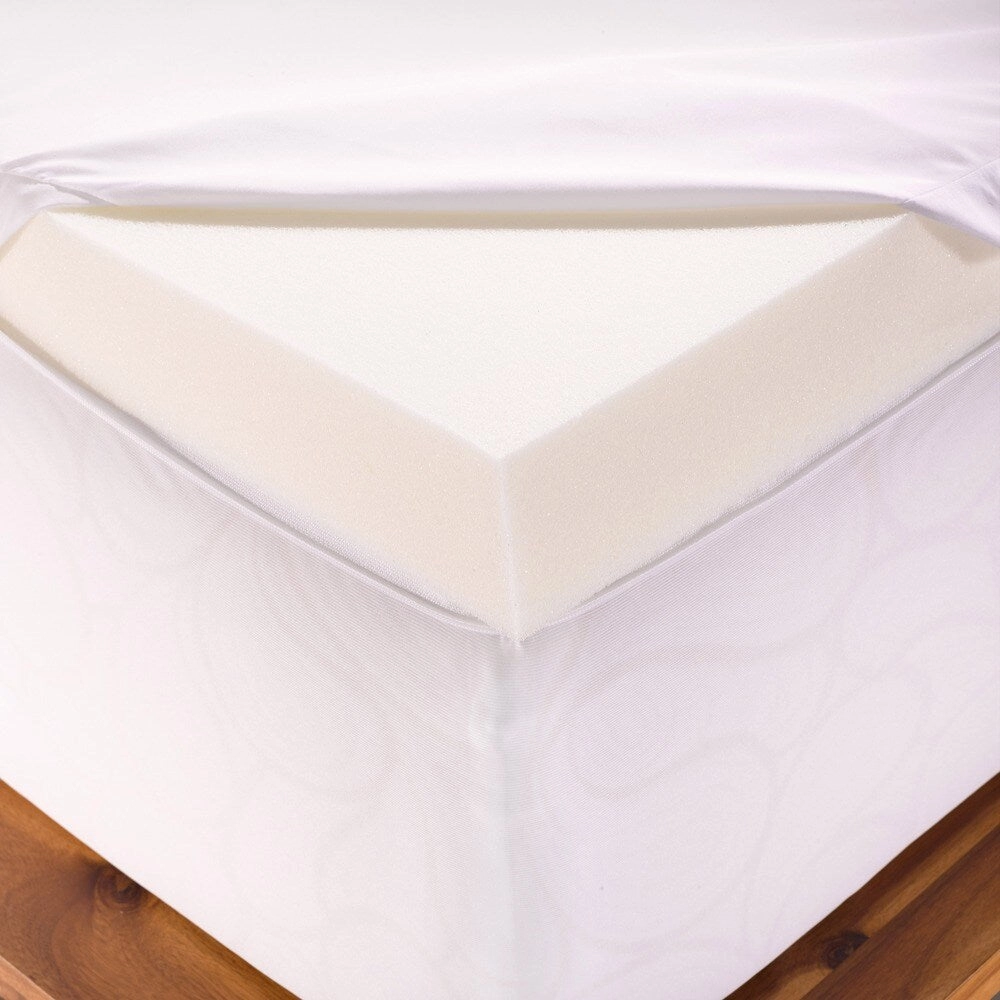Authentic Comfort 2.5-inch Twin Size Memory Foam Mattress Topper with Cover