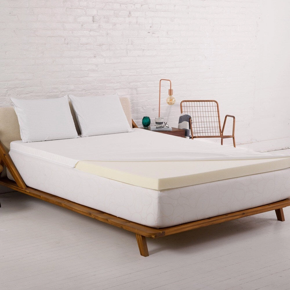Authentic Comfort 2.5-inch Twin Size Memory Foam Mattress Topper with Cover mattress pads,mattress topper,bed protection