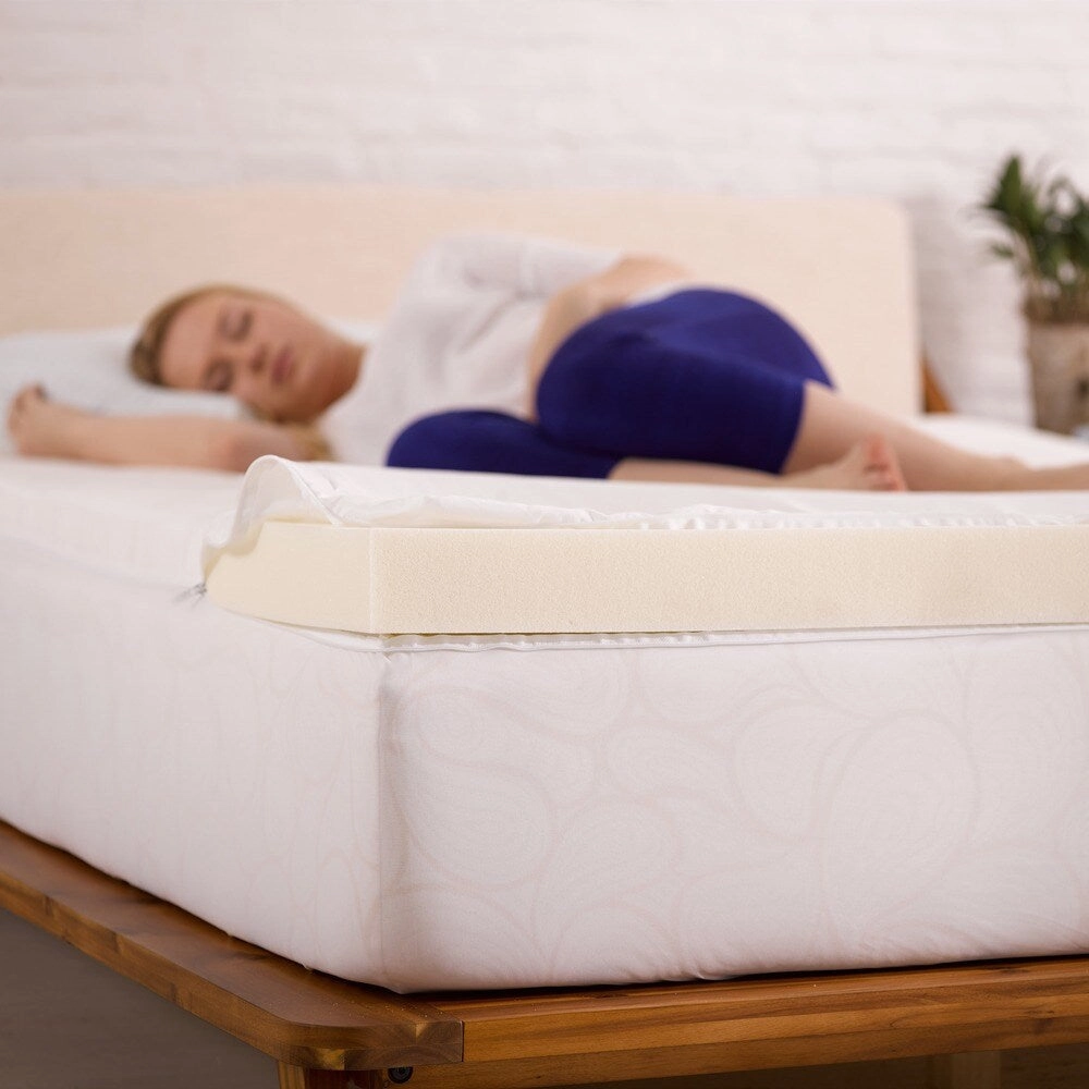 Authentic Comfort 2.5-inch Twin Size Memory Foam Mattress Topper with Cover
