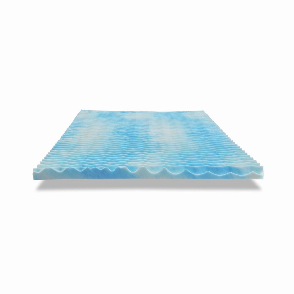 Authentic Comfort 4-Inch Blue Wave Dorm Memory Foam Mattress Topper