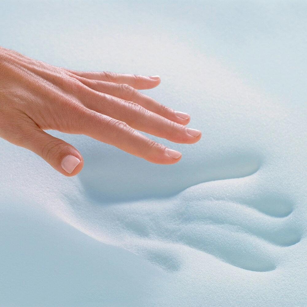Authentic Comfort 4-Inch Blue Wave Dorm Memory Foam Mattress Topper