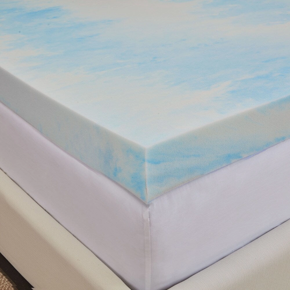 Authentic Comfort 4-inch Gel Swirl Memory Foam Mattress Topper