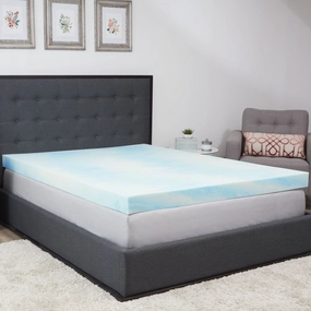 Authentic Comfort 4-inch Gel Swirl Memory Foam Mattress Topper mattress pads,mattress topper,bed protection