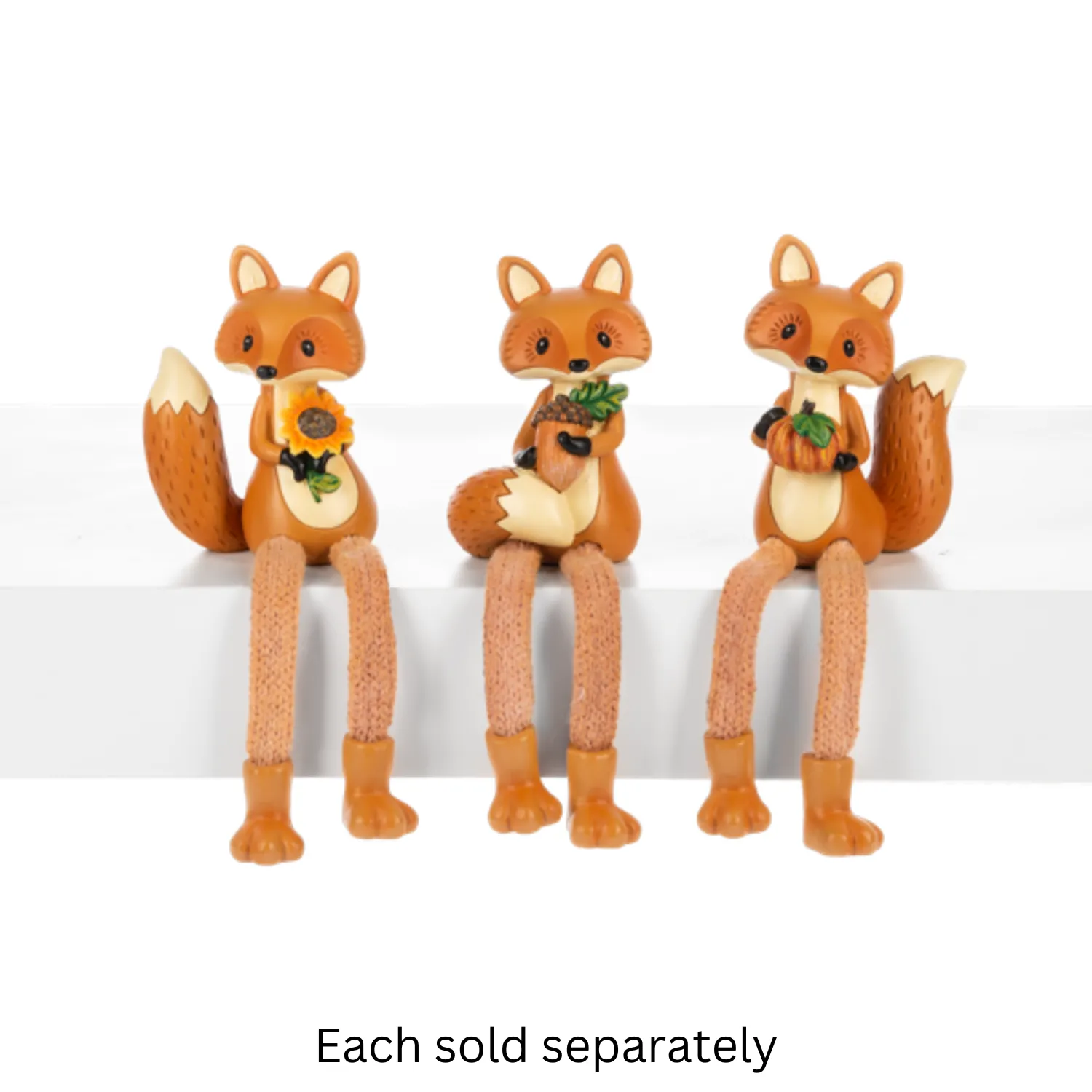 Autumn Joy Fox Shelfsitter Figurine 7" Decorative Mirror,Home Decor Mirror