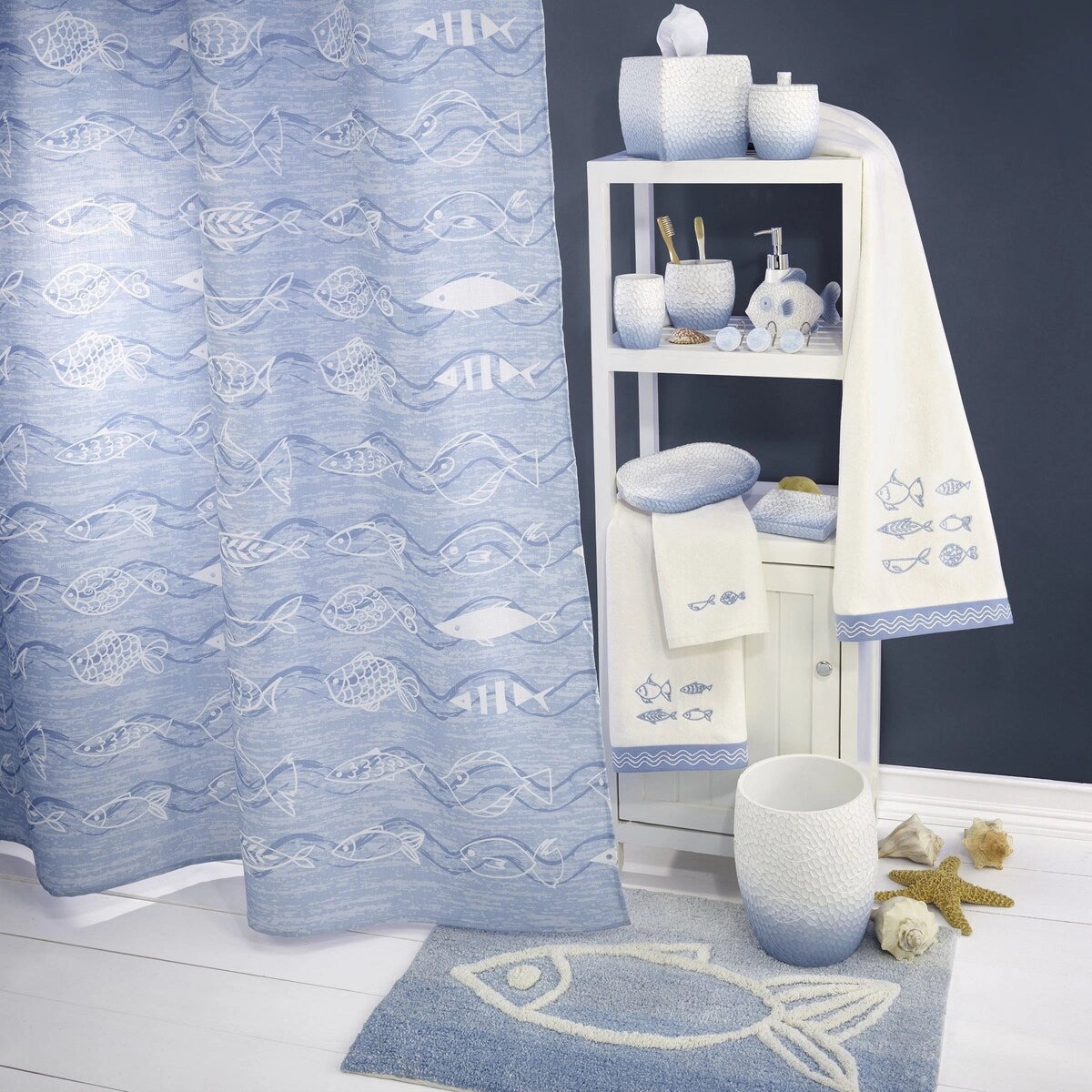 Avanti Blue Fin Bay Toothbrush Holder