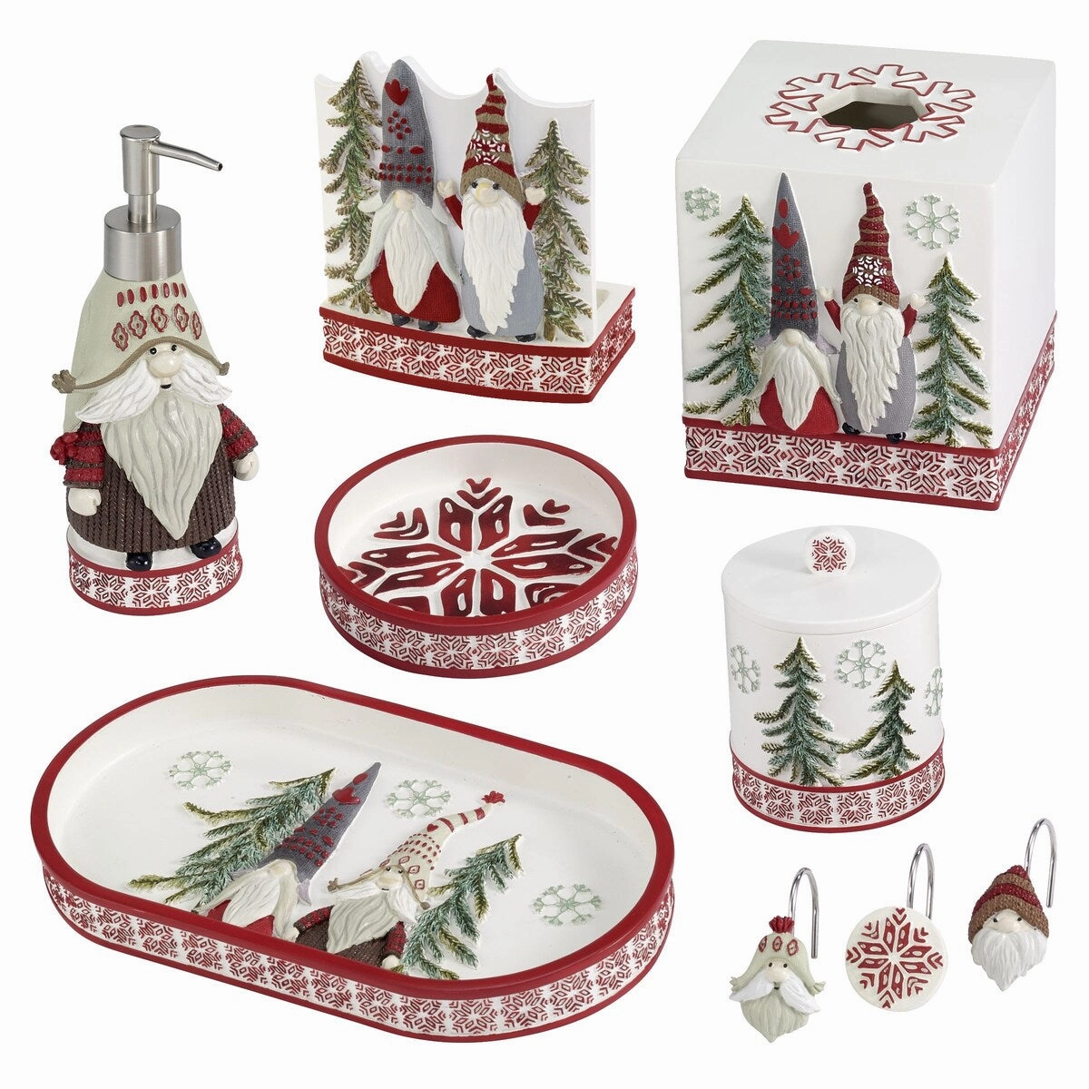 Avanti Christmas Gnomes Toothbrush Holder - Multicolor