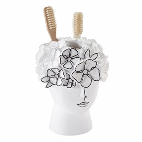 Avanti Lined with Grace Toothbrush Holder - Multicolor Toothbrush Holder,Bathroom Organizer