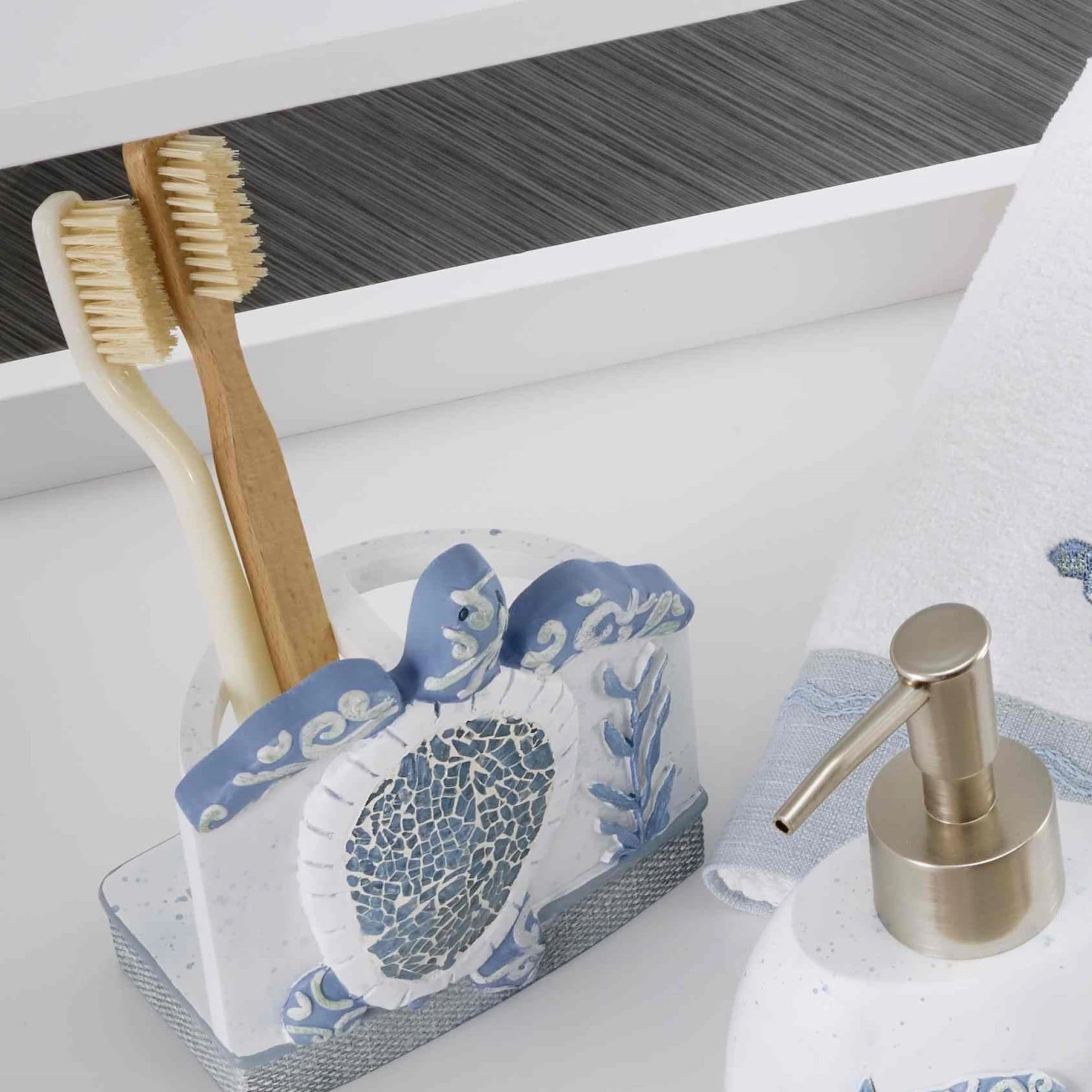 Avanti Linens Caicos Toothbrush Holder - White - Toothbrush Holder