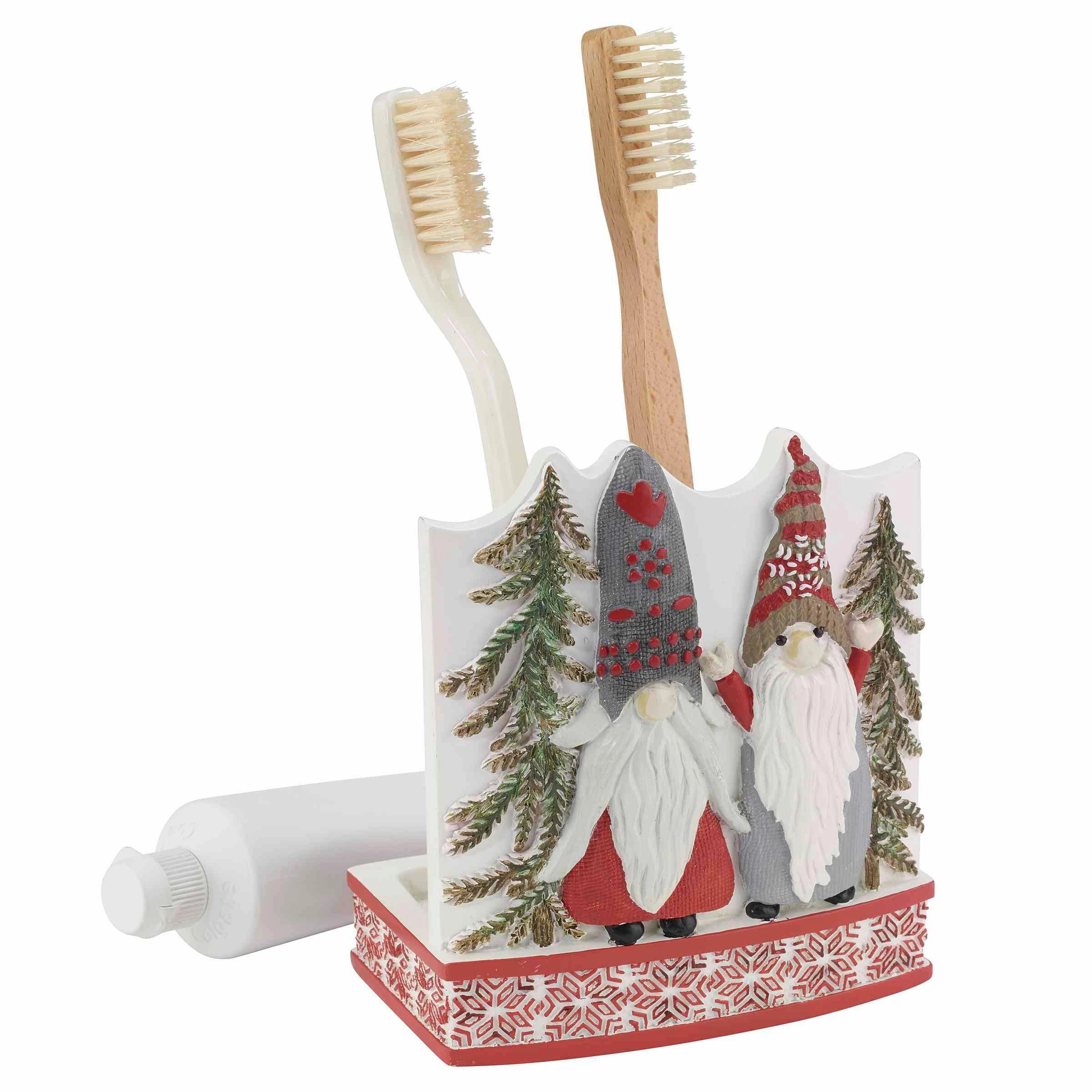 Avanti Linens Christmas Gnomes Toothbrush Holder - Multicolor - Toothbrush Holder