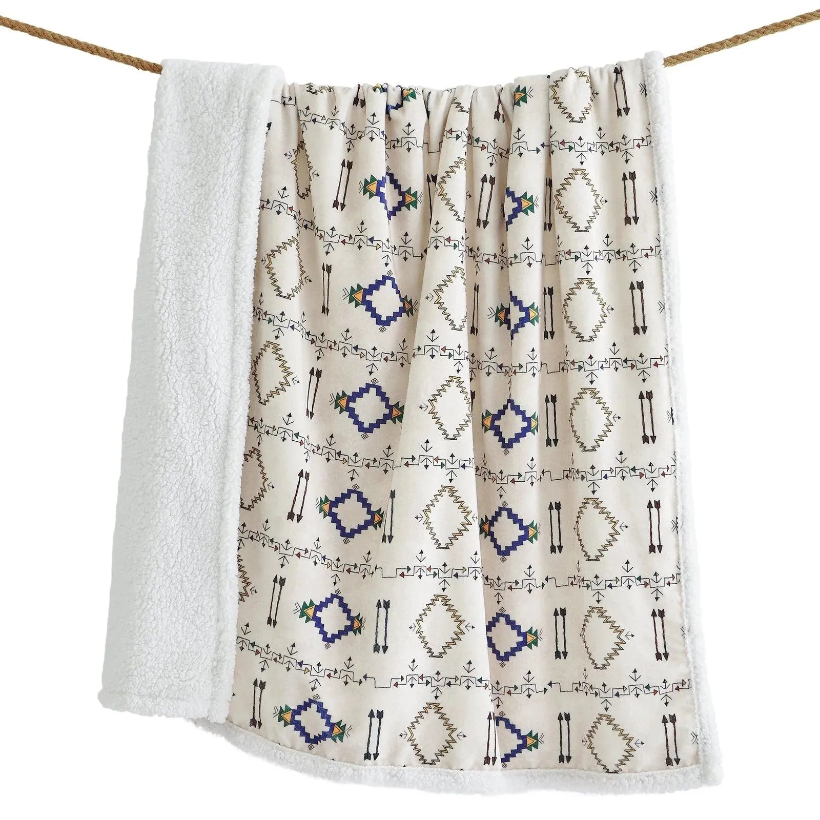 Aztec Arrow Campfire Sherpa Throw