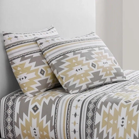 Aztec Stone Southwestern Sheets Set pillow inserts, mattress pad