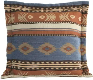 Badlands Blue Southwest Euro Sham exotic cowhide rug, leather rug