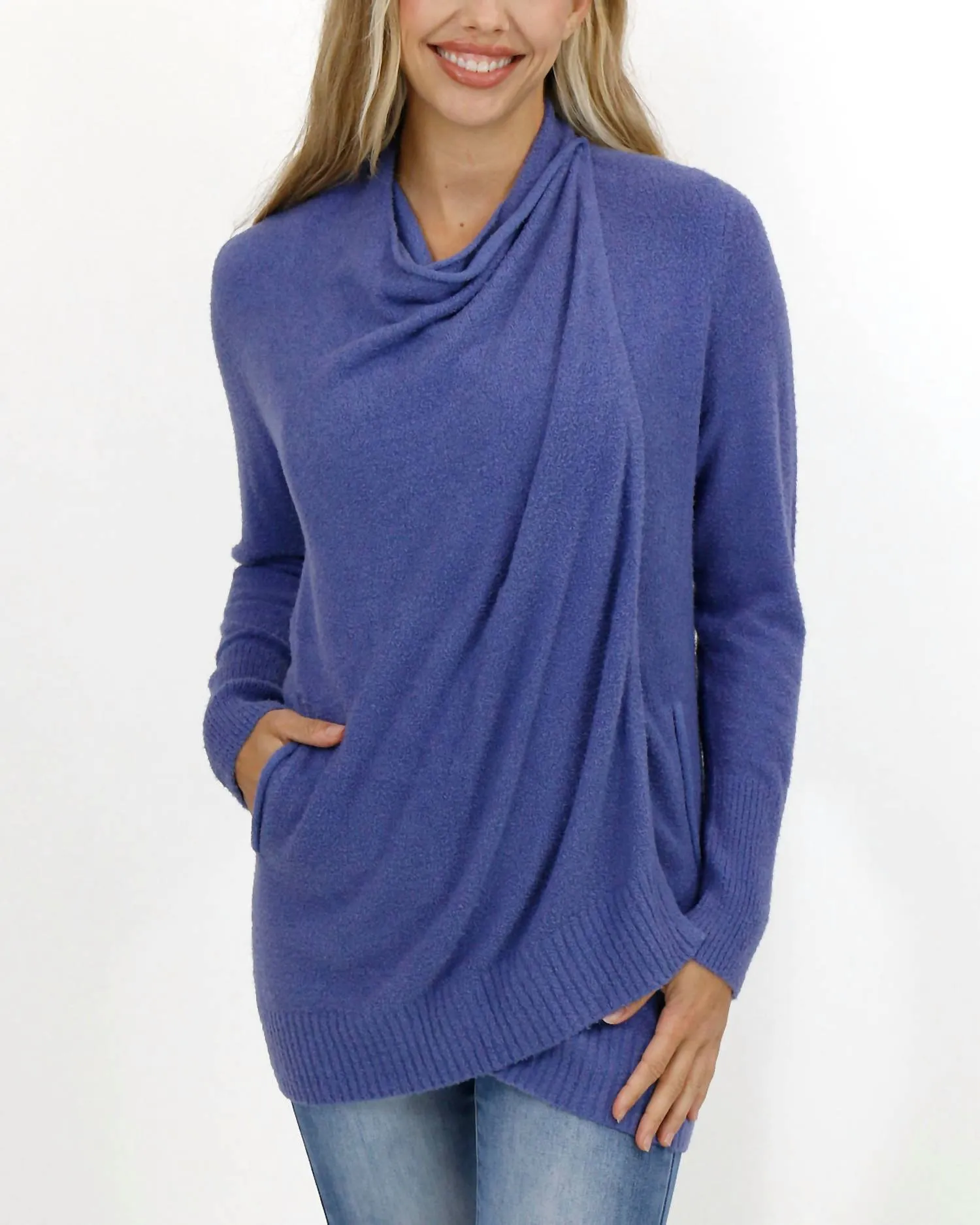Bamb Wrap Robe In Periwinkle