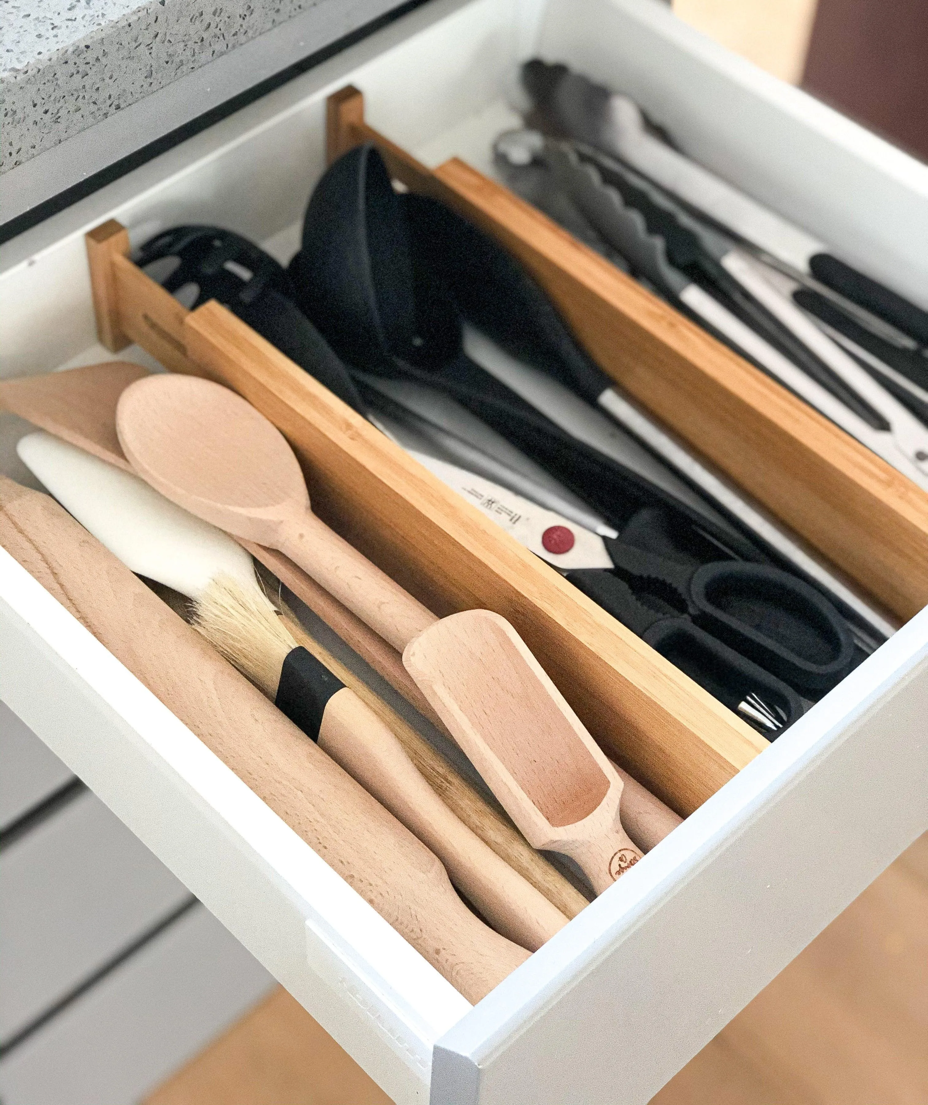 Bamboo Expandable Drawer Dividers - Set of 3