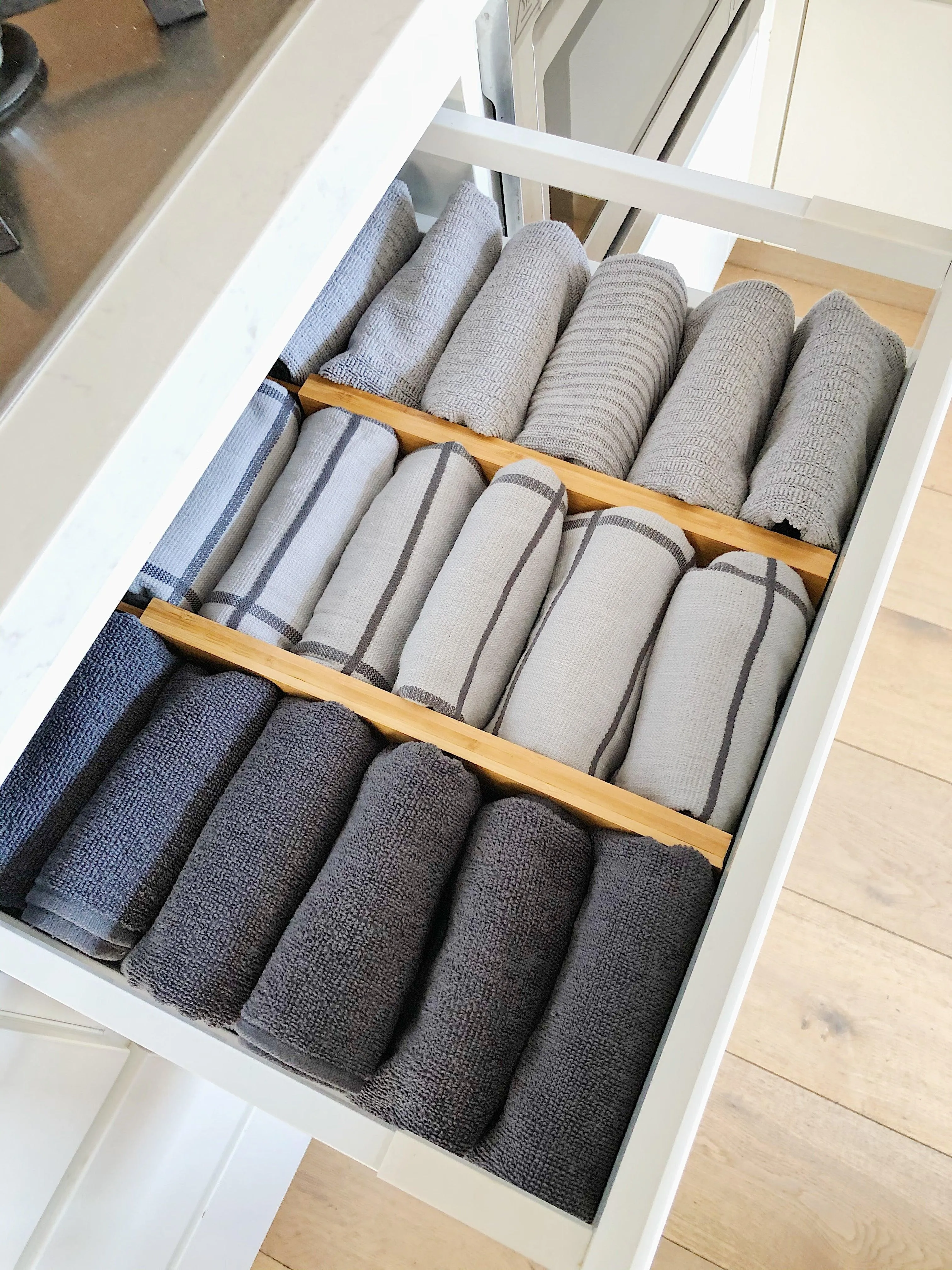 Bamboo Expandable Drawer Dividers - Set of 3