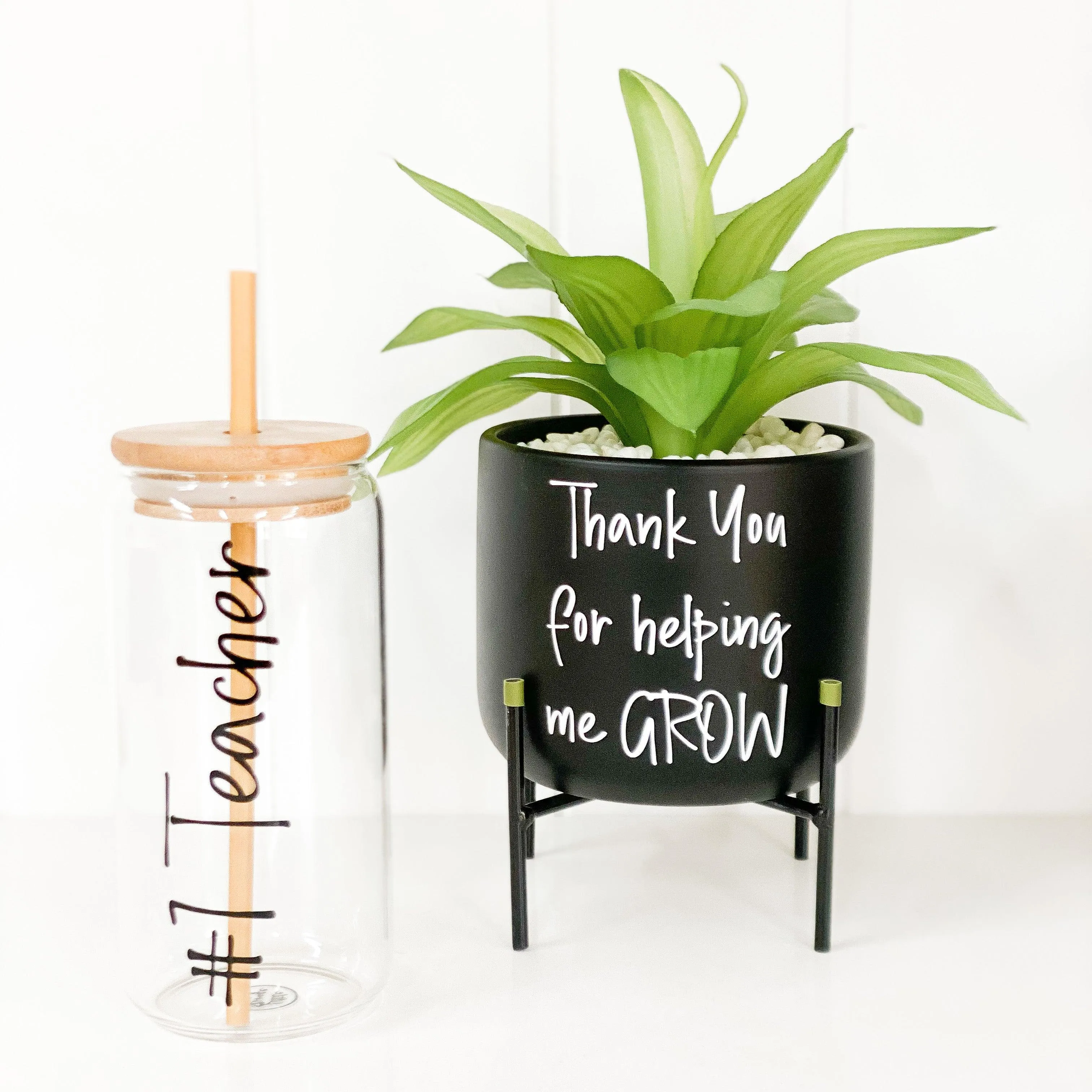 Bamboo Glass Drinking Jar - 500ml