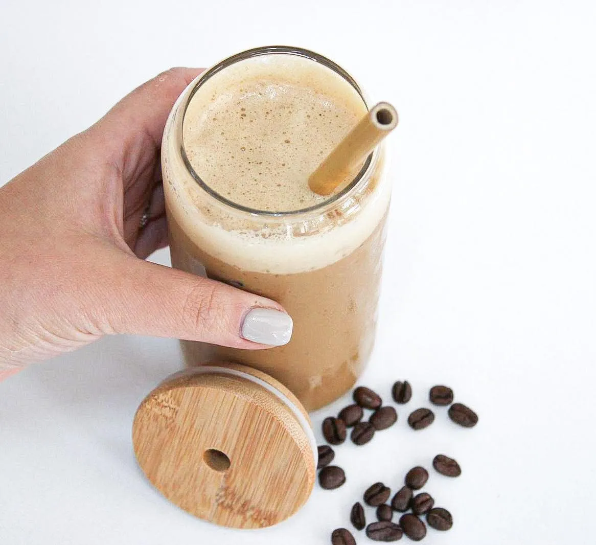 Bamboo Glass Drinking Jar - 500ml