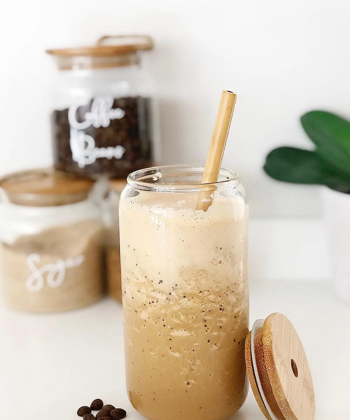 Bamboo Glass Drinking Jar - 500ml