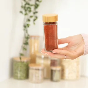 Bamboo Shaker Spice Jars - 125ml Figurines,Decorative Ornaments