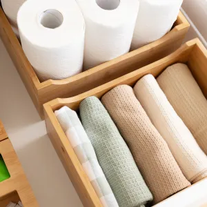 Bamboo Storage Tub Large Figurines,Decorative Ornaments