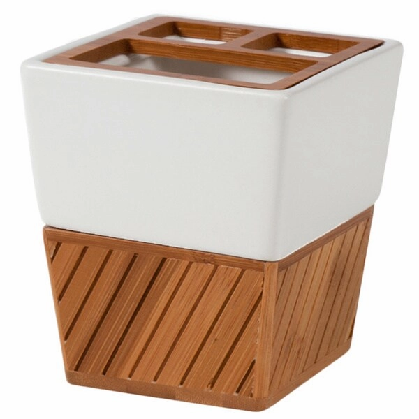 Bamboo Toothbrush Holder - Oak Toothbrush Holder,Bathroom Organizer