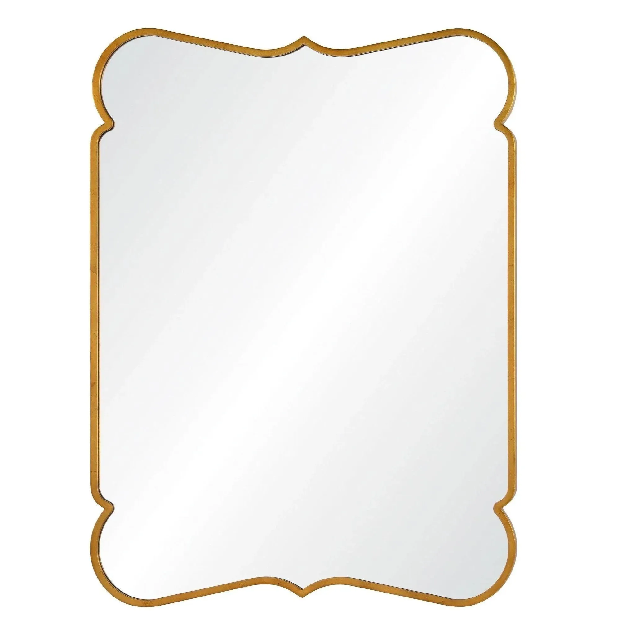 Barclay Butera Distressed Gold Leaf Rectangular Scalloped Wall Mirror Cutting Board,Kitchen Board