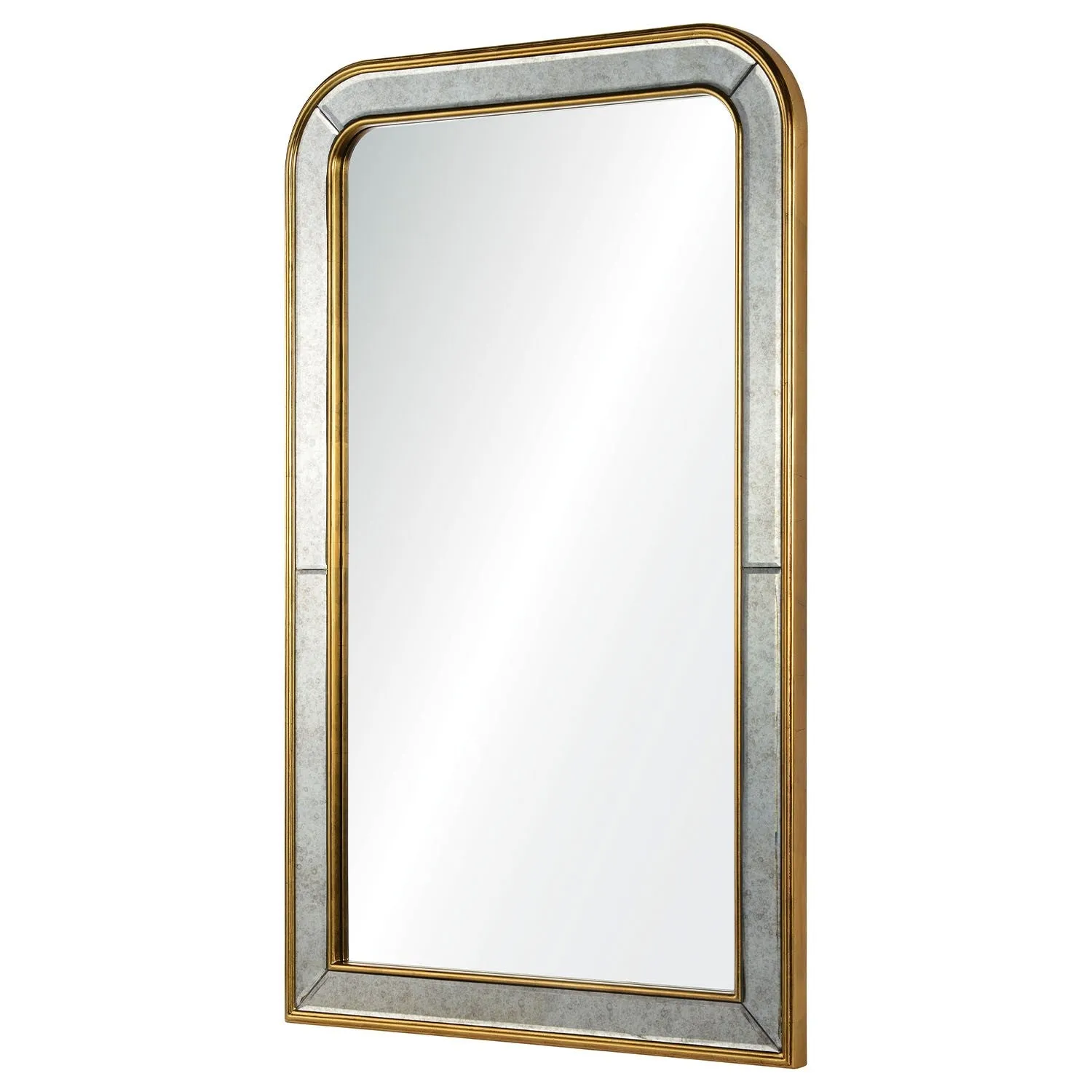 Barclay Butera Phillipe Mirror Burnished Gold Leaf Framed Wall Mirror