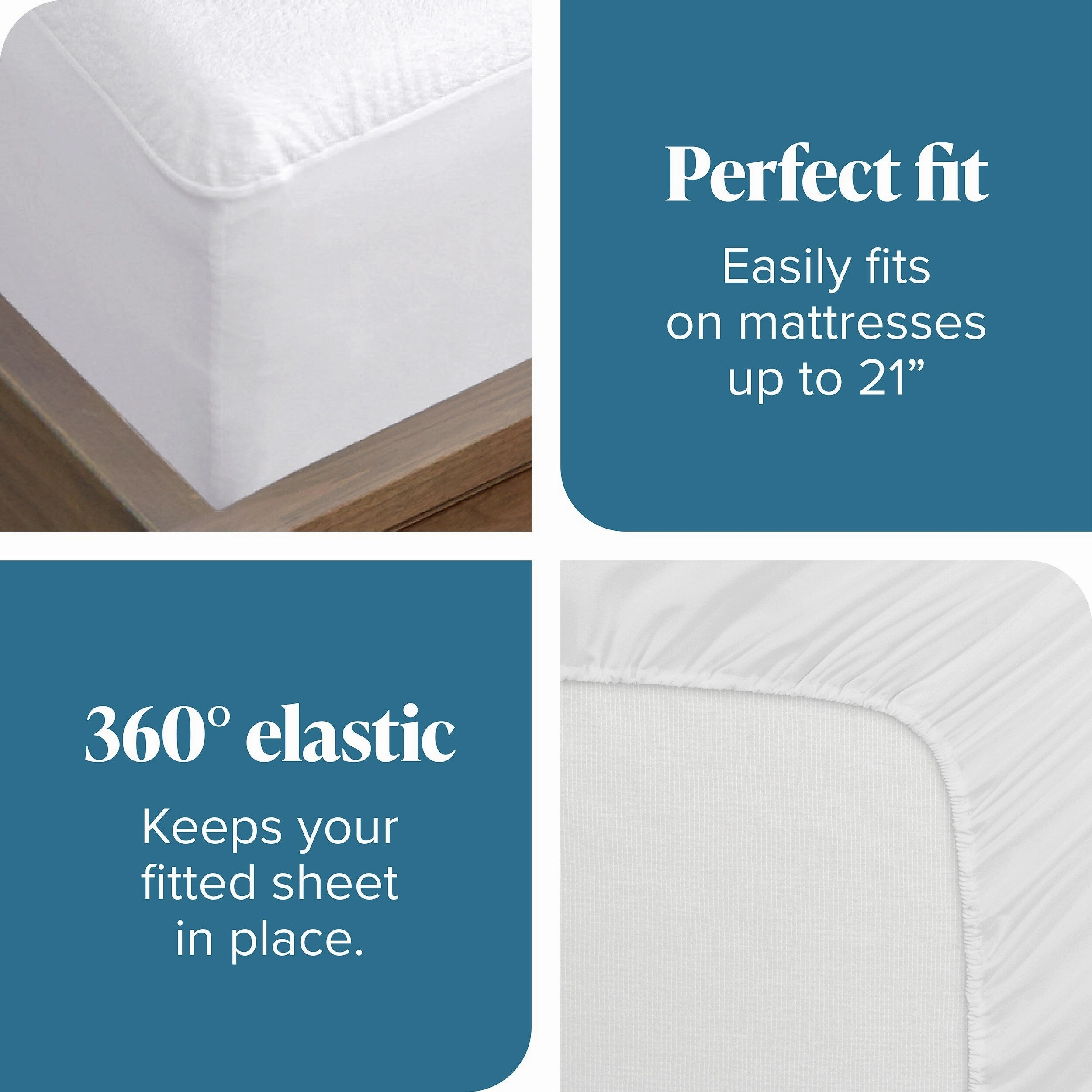 Bare Home Terry Cotton Mattress Protector & Pillow Protector Bundle