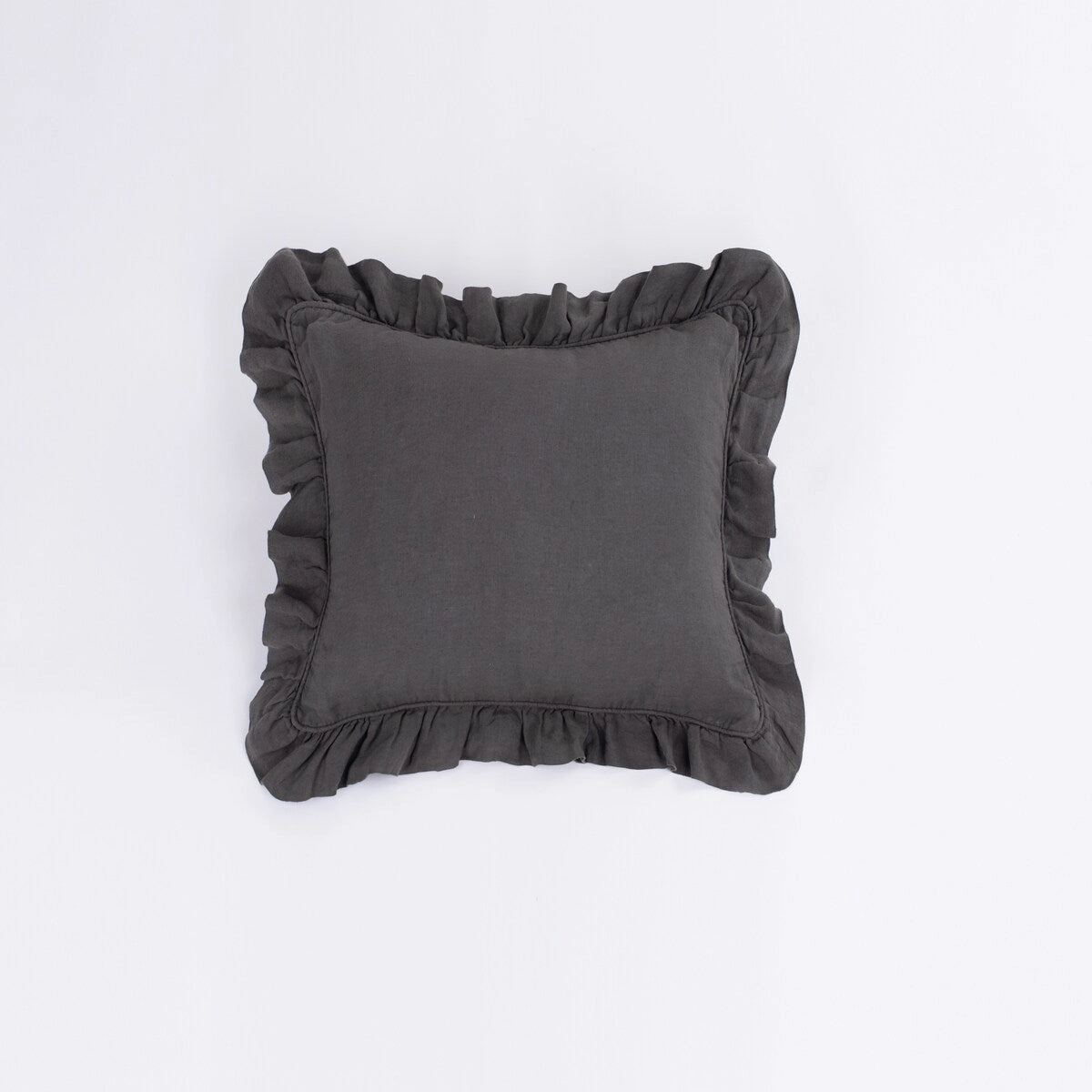 Basillo Sham, Charcoal Grey, Euro pillowcases,cotton pillow covers,bed linen