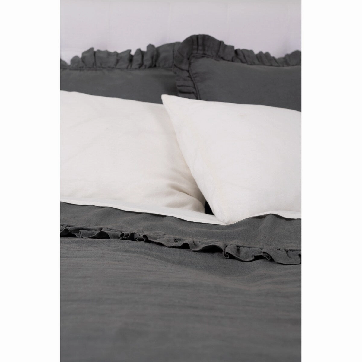 Basillo Sham, Charcoal Grey, Euro