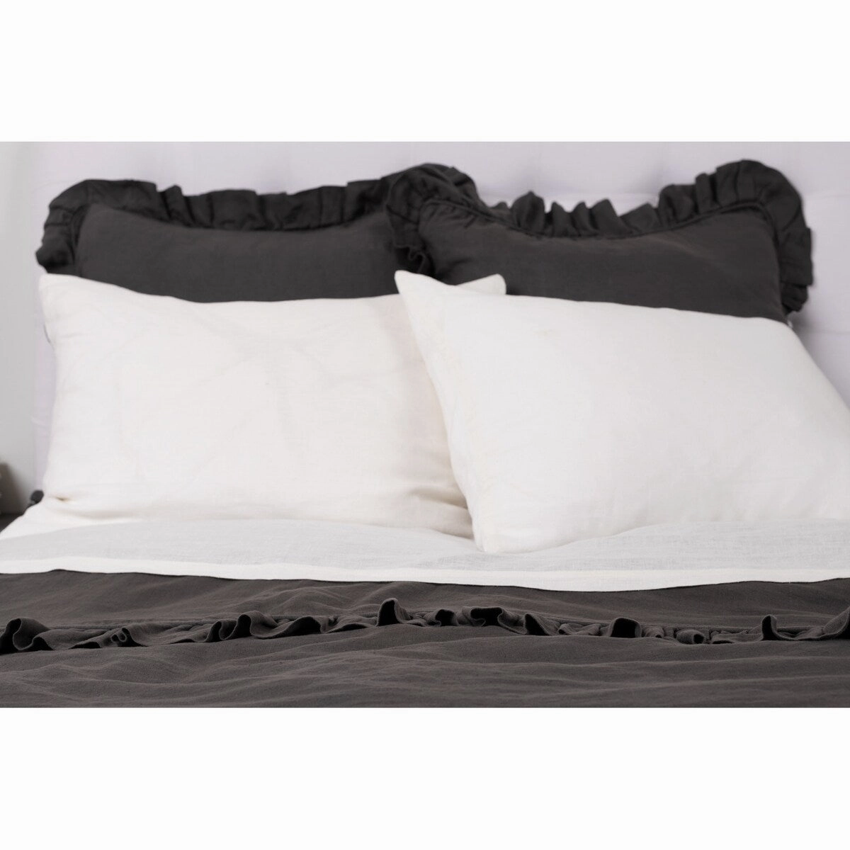Basillo Sham, Charcoal Grey, Euro