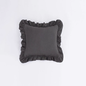 Basillo Sham, Charcoal Grey, Euro pillowcases,cotton pillow covers,bed linen