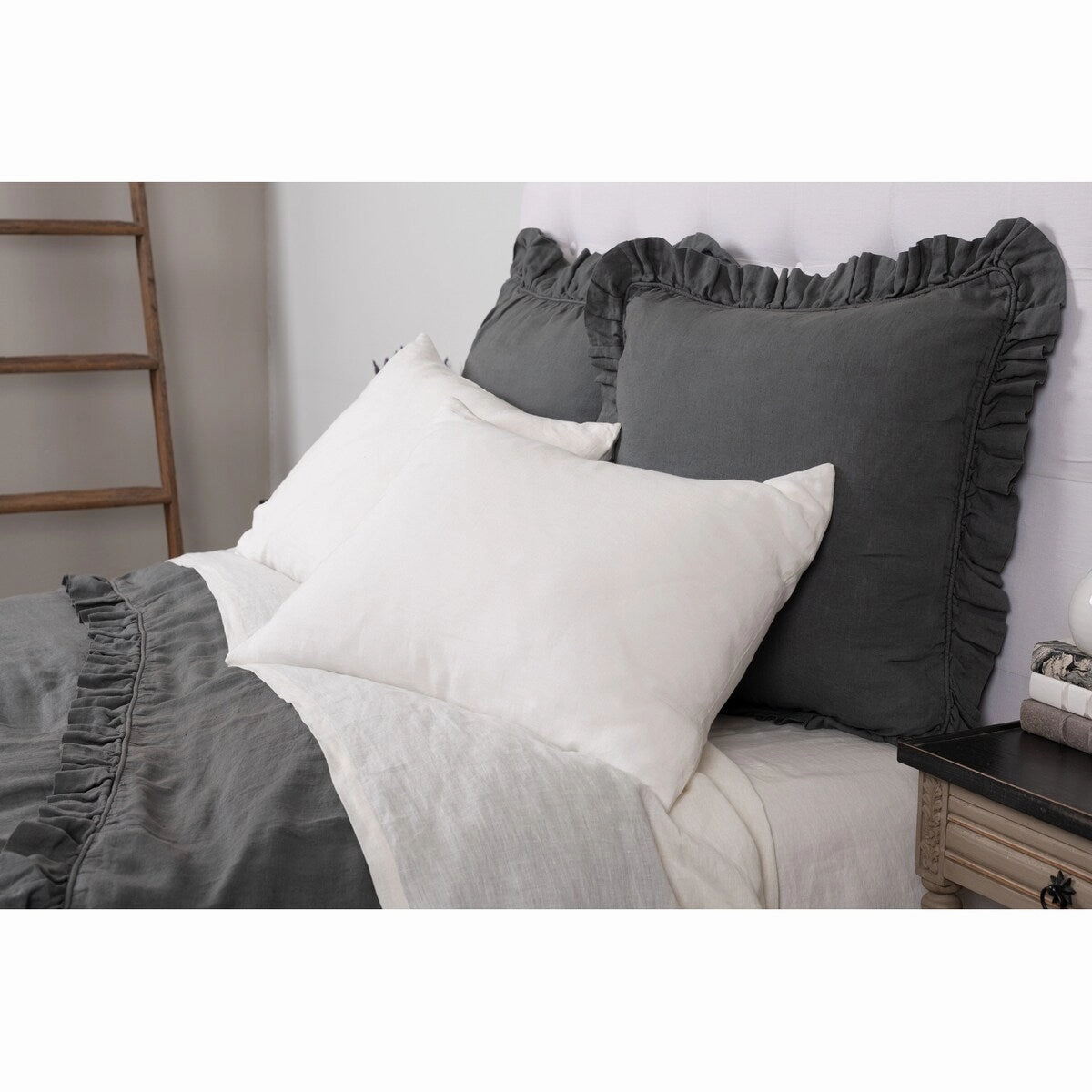 Basillo Sham, Charcoal Grey, Euro