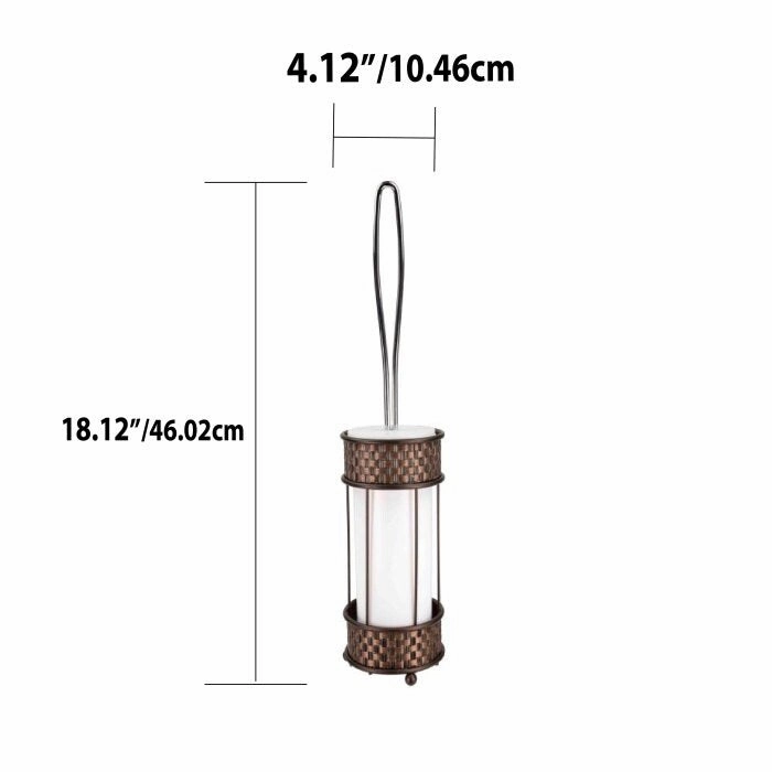 Basket Weave Toilet Brush Holder with Removable Plastic Insert, Bronze
