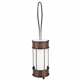 Basket Weave Toilet Brush Holder with Removable Plastic Insert, Bronze Toilet Brush,Bathroom Cleaner