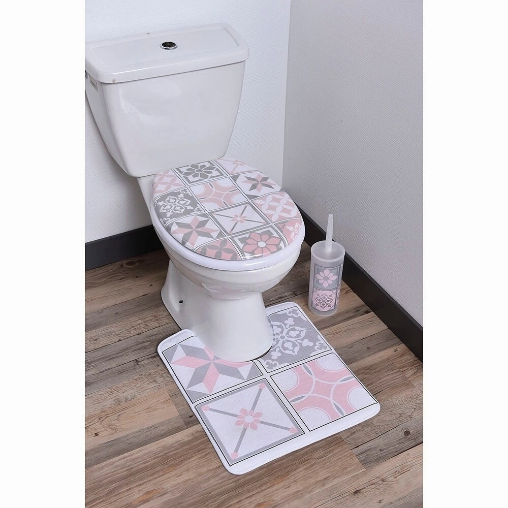 Bath Bastide Toilet Bowl Brush Holder - 3.94"L x 3.94"W x 13.78"H