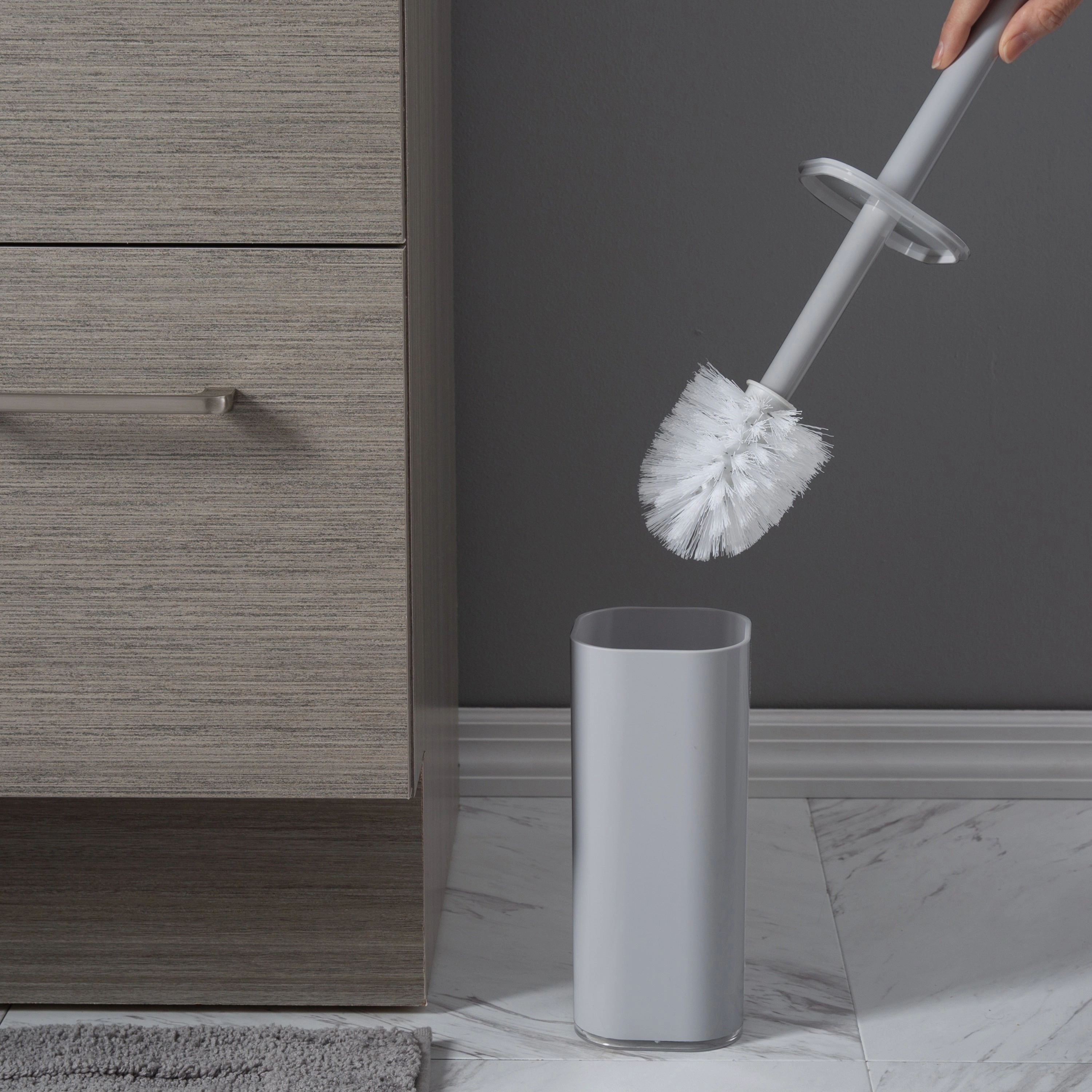 Bath Bliss 2 Pack Acrylic Square Toilet Brush Set