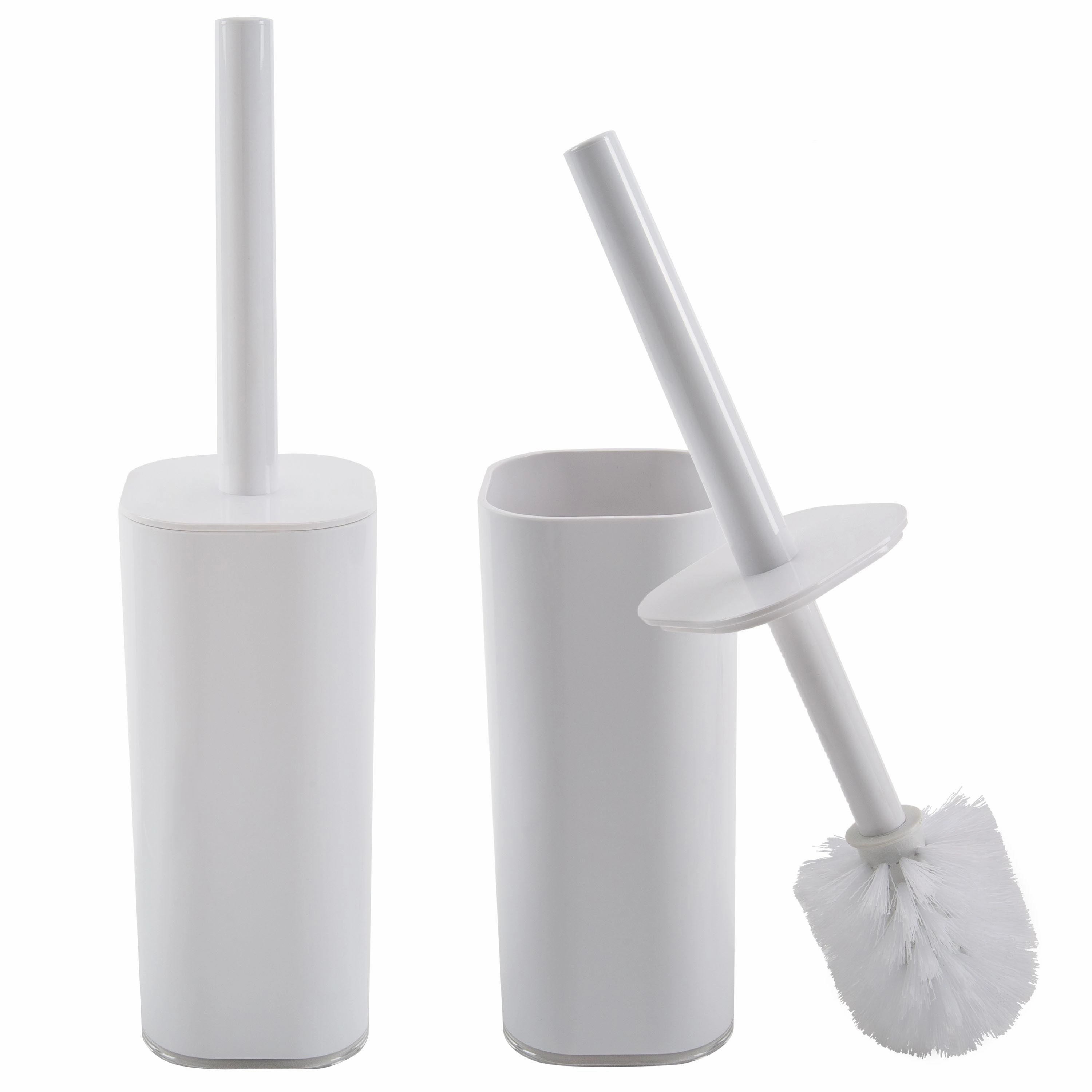 Bath Bliss 2 Pack Acrylic Square Toilet Brush Set