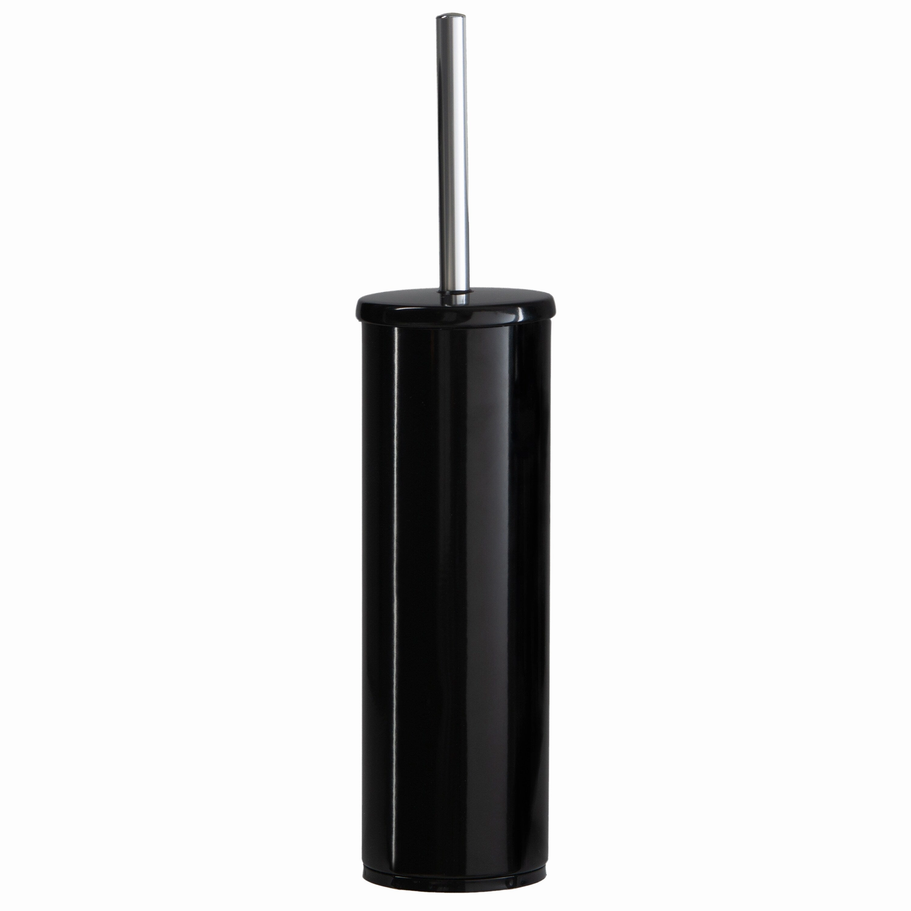 Bath Bliss 2 Pack Modern Aluminum Deluxe Stainless Steel Toilet Brush with Removable Liner