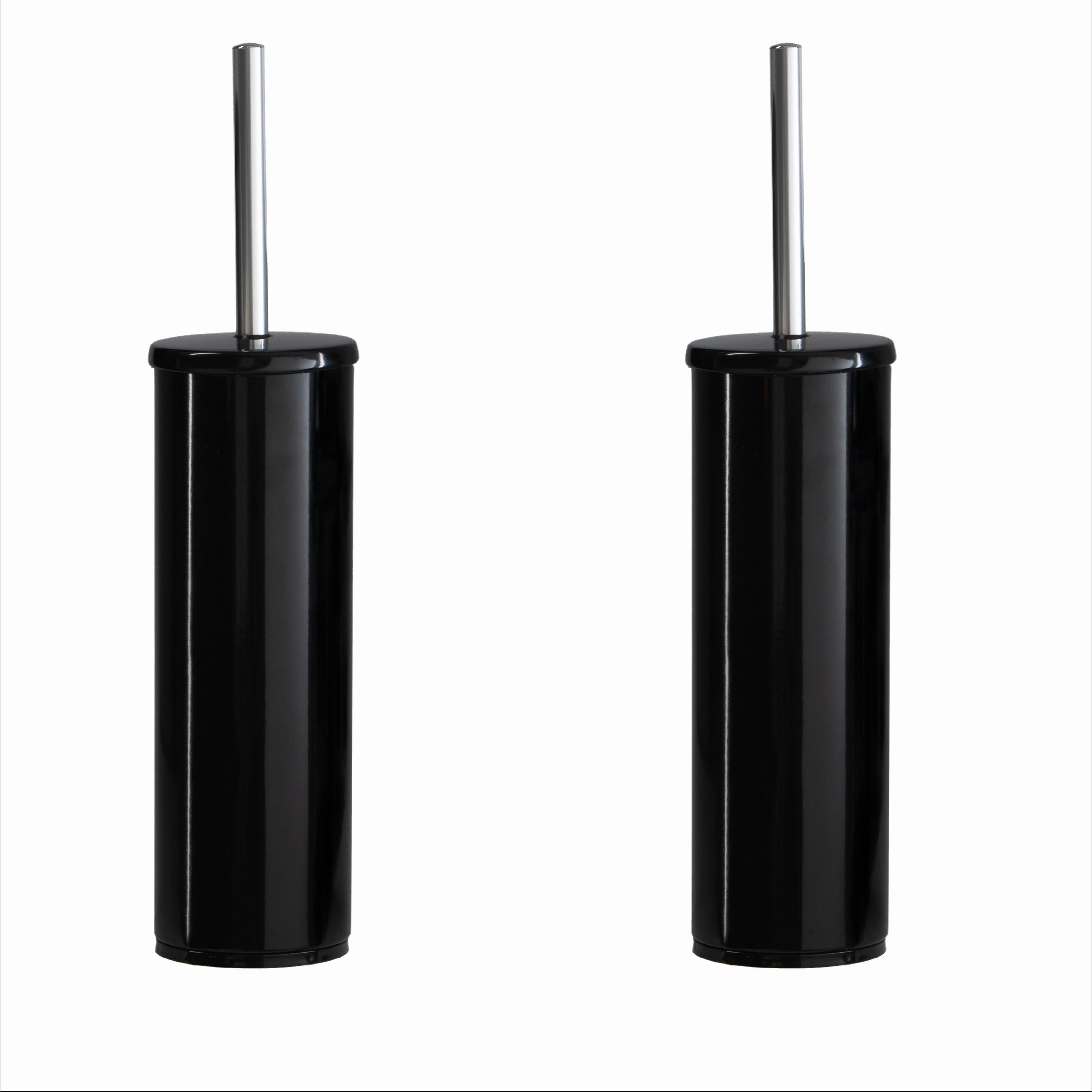 Bath Bliss 2 Pack Modern Aluminum Deluxe Stainless Steel Toilet Brush with Removable Liner Toilet Brush,Bathroom Cleaner