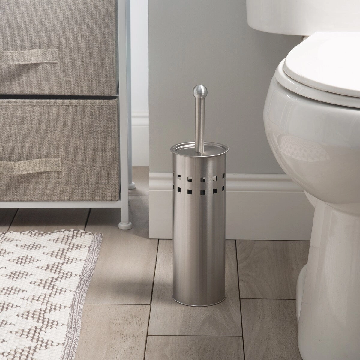 Bath Bliss 2 Pack Stainless Steel Toilet Brush with Air Vents - Set