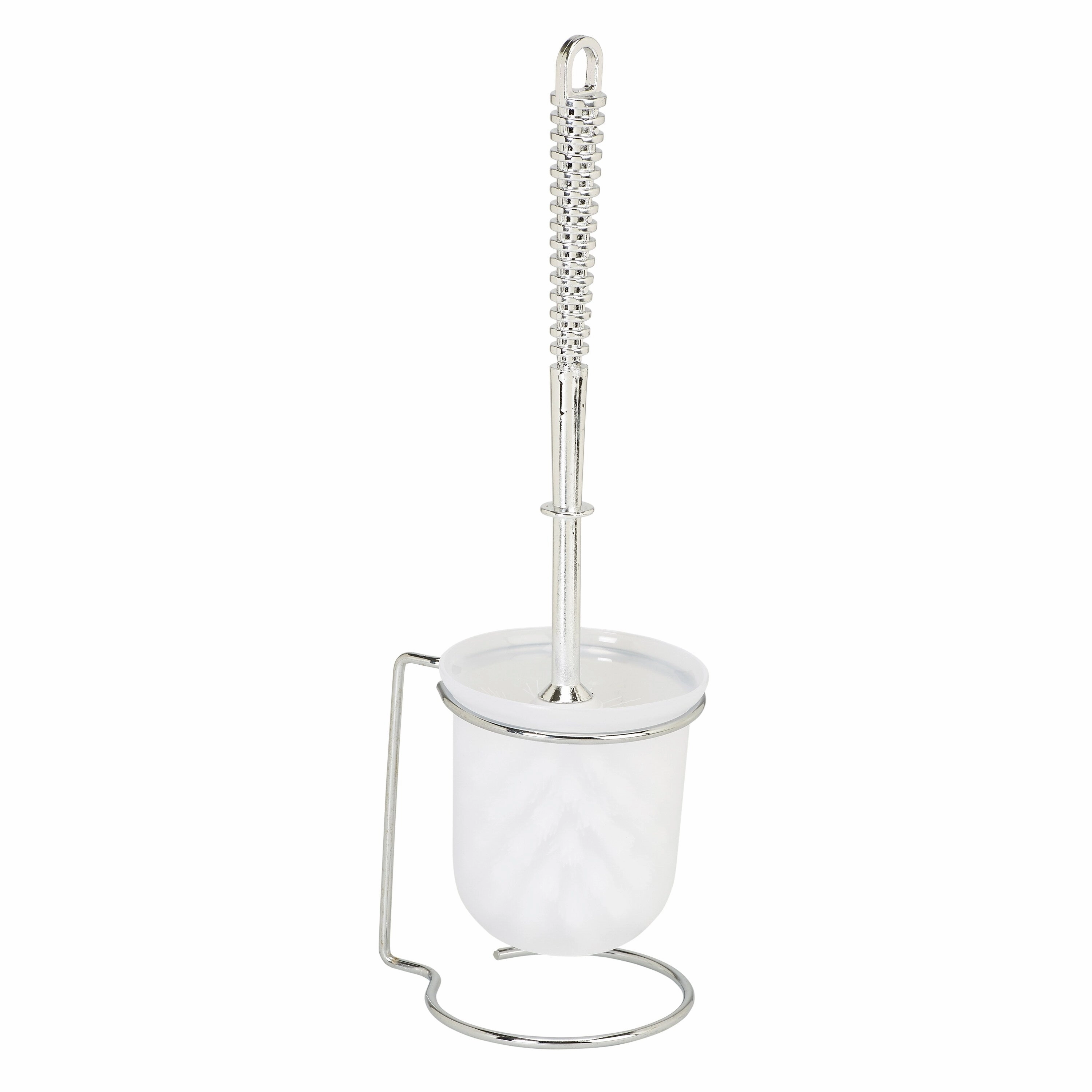 Bath Bliss 2 Pack Steel Toilet Brush and Holder in Chrome - Dimensions: 4.875 x 4 x 14.25?
