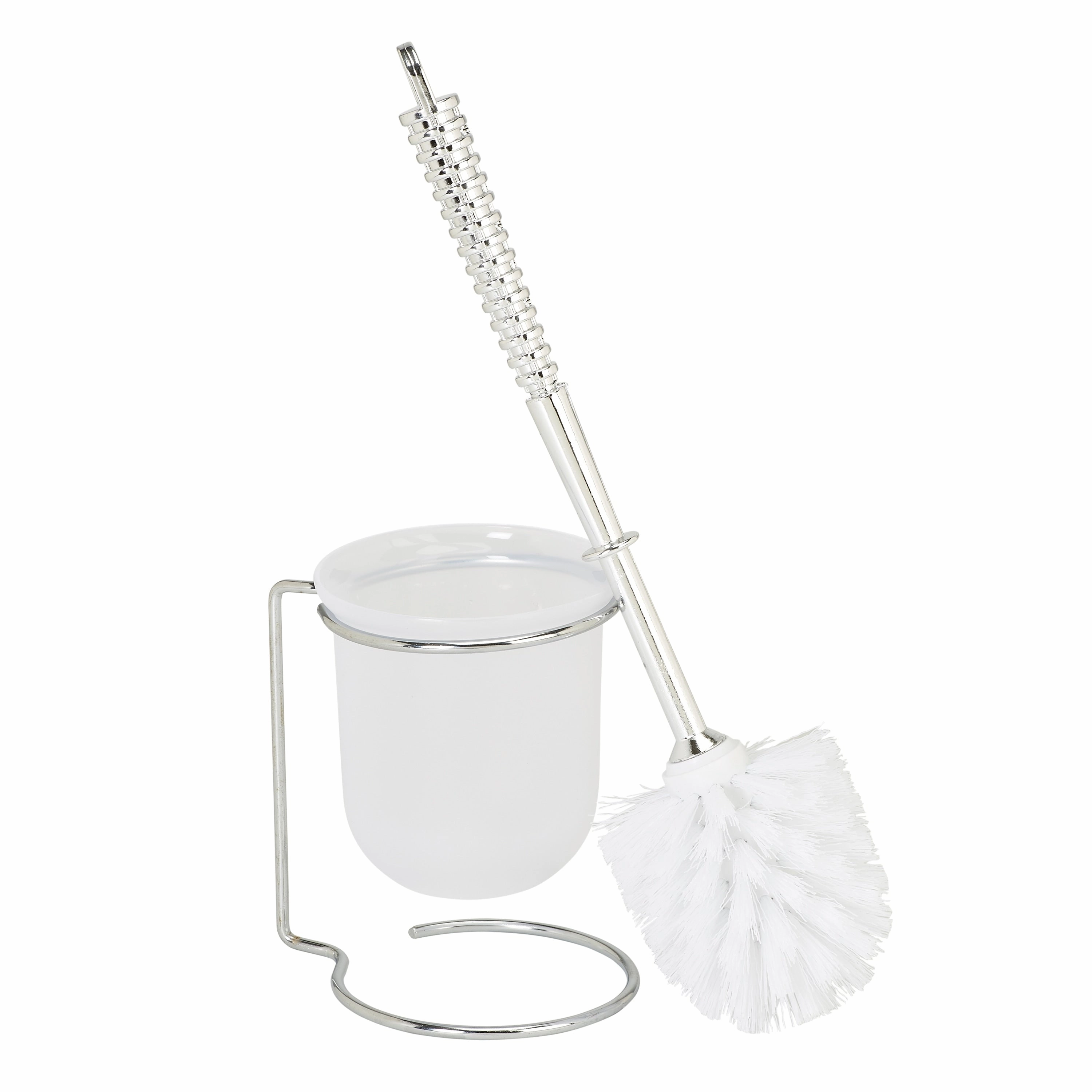 Bath Bliss 2 Pack Steel Toilet Brush and Holder in Chrome - Dimensions: 4.875 x 4 x 14.25?