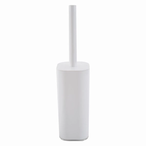 Bath Bliss Acrylic Cylinder Toilet Brush Set in White - 3.5"x 3.5"x 15" Toilet Brush,Bathroom Cleaner