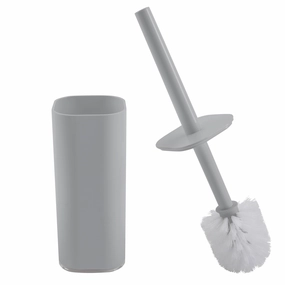 Bath Bliss Contemporary Acrylic Toilet Brush Set in Grey - 3.5"x 3.5"x 15" Toilet Brush,Bathroom Cleaner